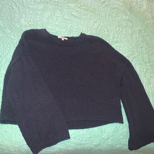 Madewell cropped, wide sleeve sweater